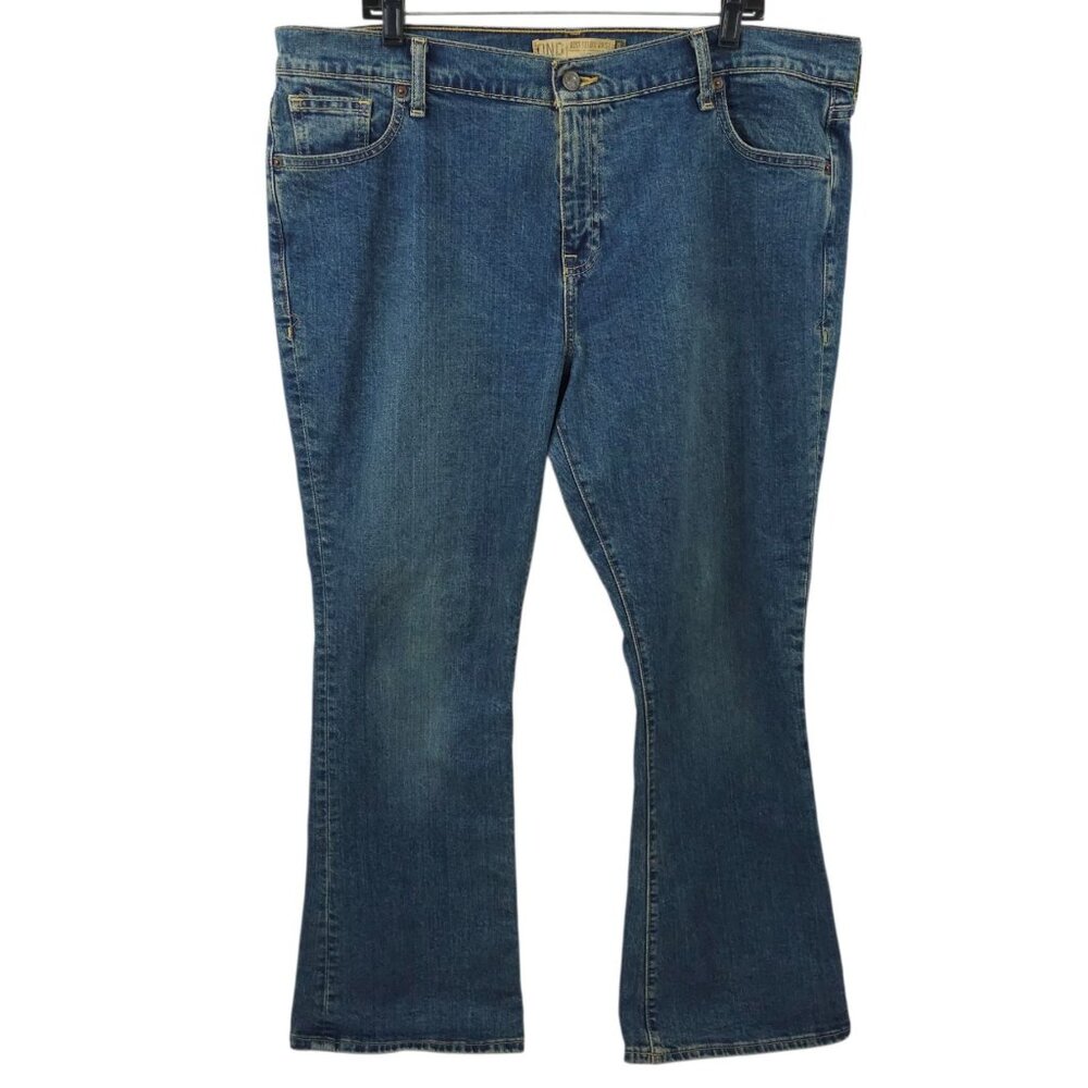 Old Navy Denim Womens 18S Just Below The Waist Bootcut Jeans Stretch Distressed